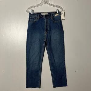 NWT Abercrombie & Fitch Ankle Straight Ultra‎ High Rise Capri Womens Size 26
